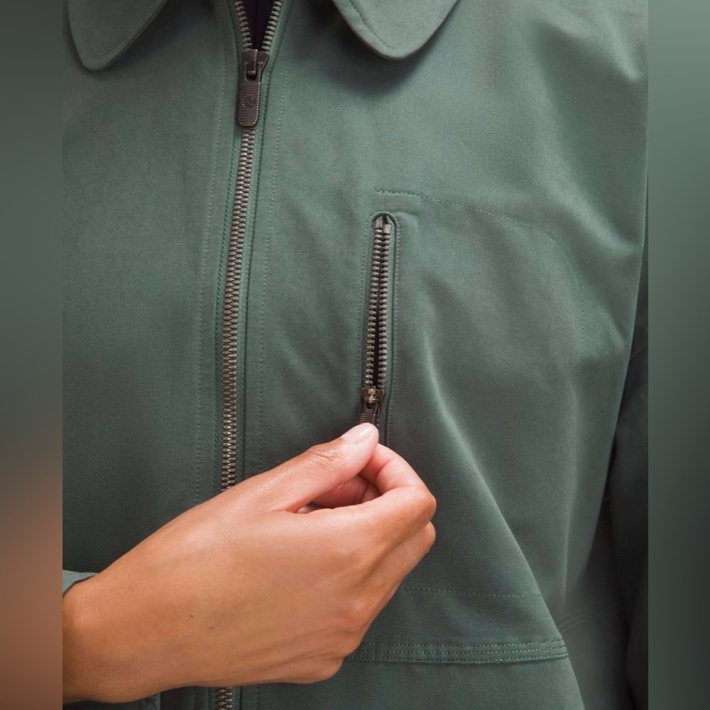 Rare Lululemon Glyde 2-in-1 Adaptable Jacket Coat Dark Forest Size M NWOT - Picture 6 of 12